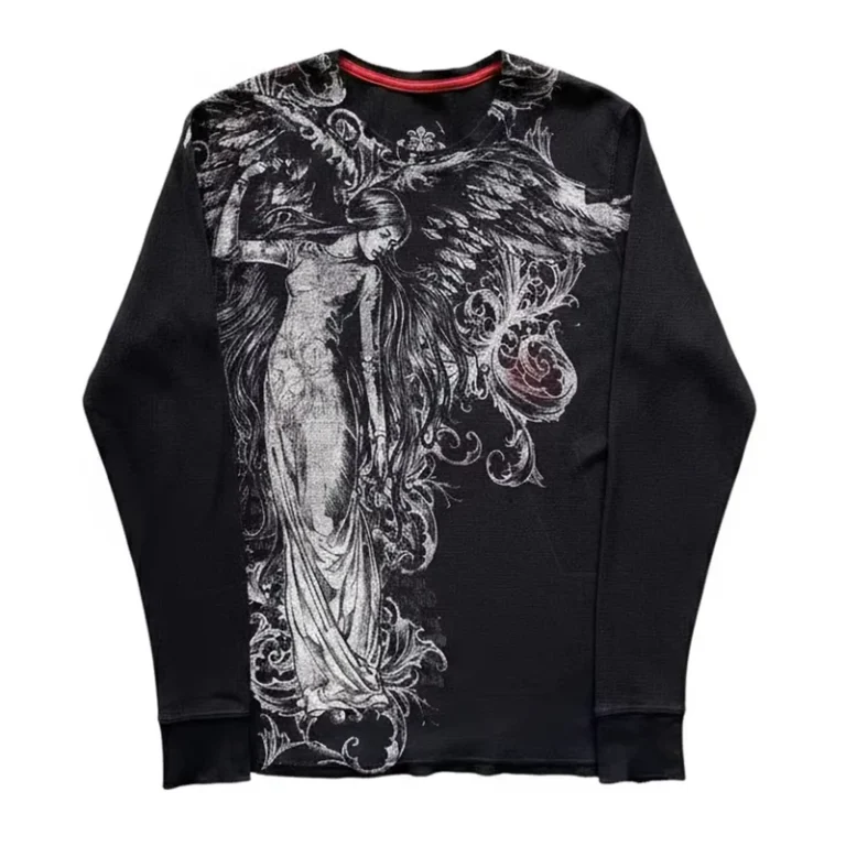 CHINEE-Long-Sleeved-3D-Printed-Retro-Oversized-Winter-T-Shirt-for-Men-Women-Casual-Gothic-Windproof-Breathable-Eco-Friendly