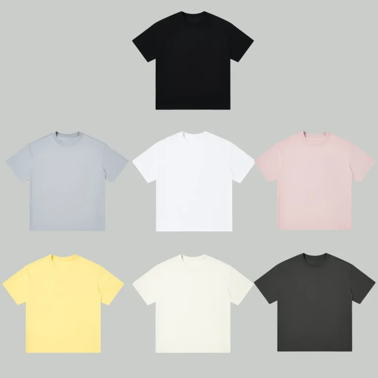 CHINEE-Loose-Fit-Solid-Pattern-Knitted-T-Shirt-Cotton-Polyester-Casual-Style-250-Gram-Crew-Neck-Oversize-Quick-Dry-Breathable-Men-Women
