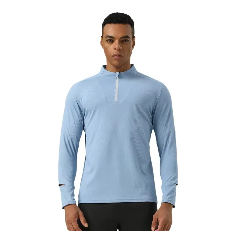 CHINEE-Male-Activewear-Athletic-Men-Long-Sleeve-T-Shirt-Mens-Quarter-Zip-Tracksuit-1-4-Zip-Mens-Sports-T-Shirts-Long-Sleeve