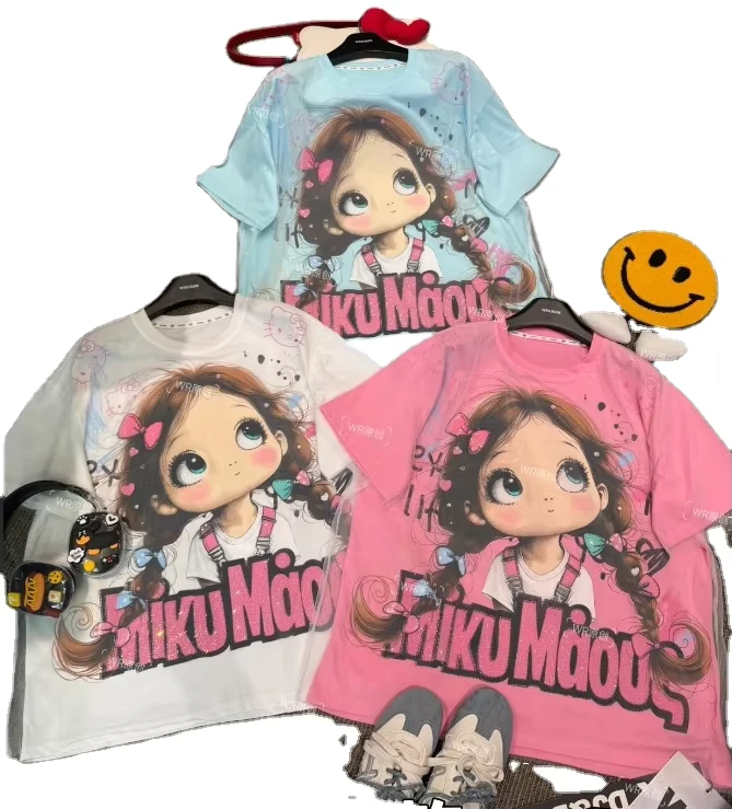 CHINEE-Manufacturer-Custom-New-Fashion-Hot-Mouse-Oversized-Tshirt-Shine-Glitter-Rhinestone-Luxury-Women-T-shirts-5