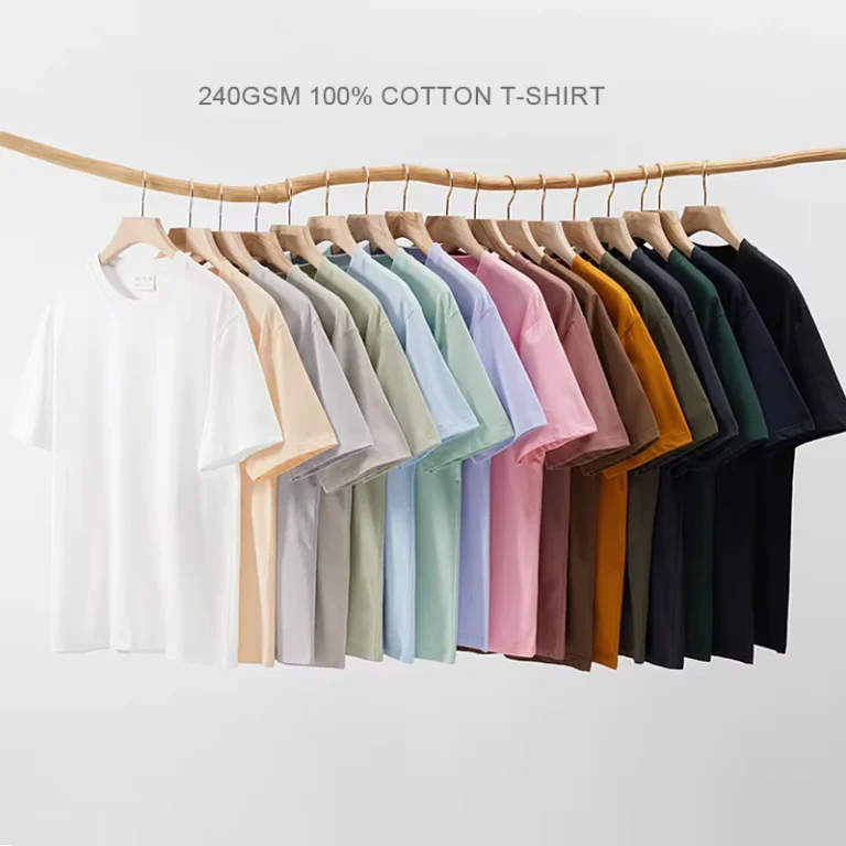 CHINEE-Manufacturer-DTG-DTF-100-Cotton-Tshirt-Premium-High-Quality-Soft-240gsm-Cotton-Short-Sleeve-T-Shirts-for-Men-Women