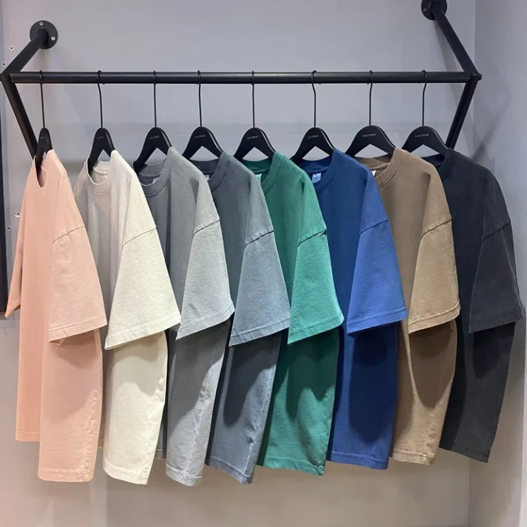 CHINEE-Manufacturers-Vintage-Cotton-Crew-Neck-T-Shirt-100-Knitted-Mutil-Color-Custom-Logo-Blank-Plain-Design