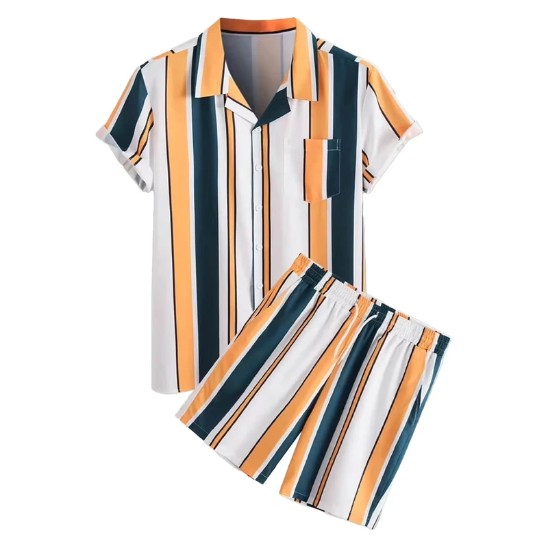 CHINEE-Men-Short-Sets-Summer-Casual-Fashion-Clothing-Contrast-Color-2-Piece-Set-Fitness-Track-Suits-T-Shirt-With-Shorts-Tracksuits