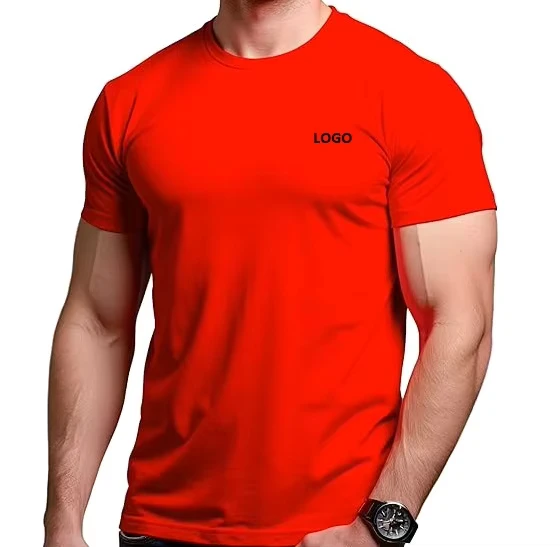 CHINEE-Mens-100-Cotton-Crew-Neck-Knitted-T-Shirt-Short-Sleeve-Regular-Fit-Printed-Tee-Casual-Daily-Wear-Quick-Dry