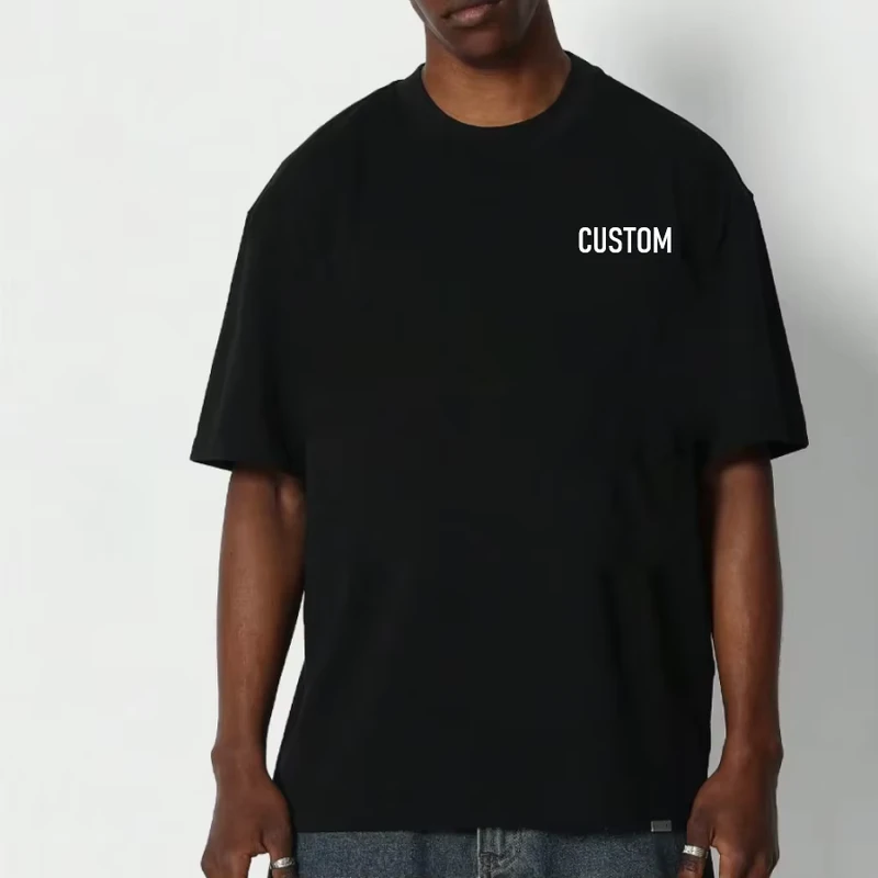 CHINEE-Mens-100-Cotton-Custom-T-Shirt-Crew-Neck-Oversized-DTG-Printing-Breathable-Eco-Friendly-Vintage-Rapid-Free-Prototyping-Low-MOQ