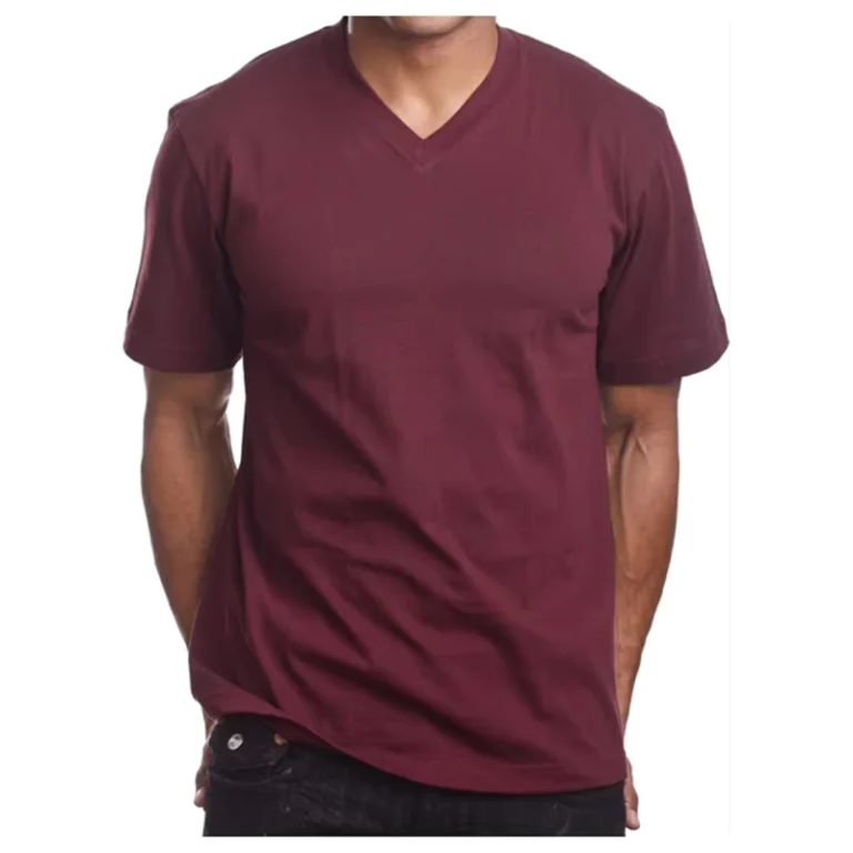 CHINEE-Mens-100-Cotton-Oversized-V-Neck-T-Shirts-with-Custom-Logo-Design-200g-Fabric-Anti-Shrink-Breathable