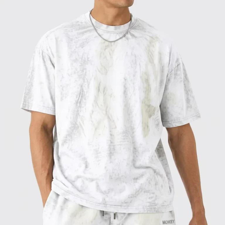 CHINEE-Mens-100-Cotton-Tie-Dye-T-Shirt-Crew-Neck-Short-Sleeve-Casual-Summer-Top