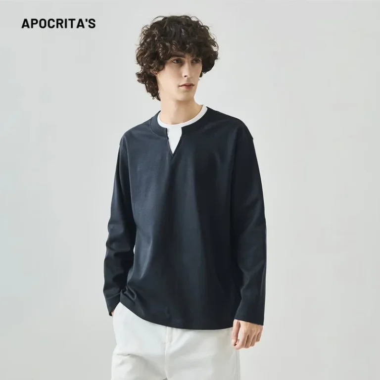CHINEE-Mens-Casual-Long-Sleeve-T-Shirt-Loose-Fit-Crew-Neck-Cotton-Fall-Winter-Basic-Layering-Tee
