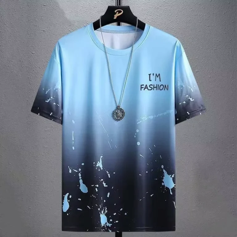 CHINEE-Mens-Casual-Summer-Sports-T-Shirt-Breathable-Quick-Drying-Oversized-Fit-180g-Polyester-with-Pattern-Design-T-shirt