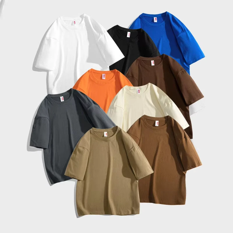 CHINEE-Mens-Cotton-Crew-Neck-Short-Sleeve-T-Shirt-Regular-Fit-Solid-Color-Casual-Jersey-Knit-Shirt
