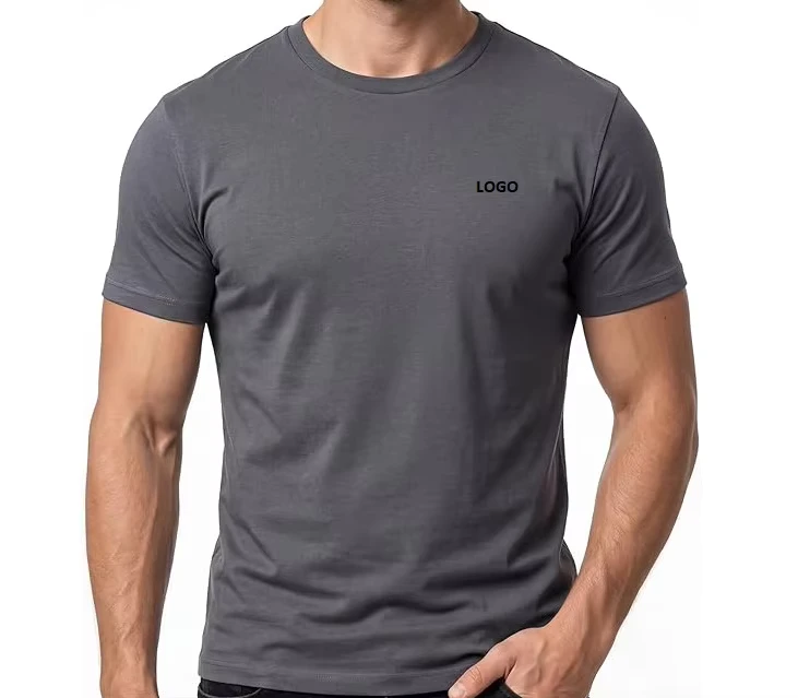 CHINEE-Mens-Cotton-Crew-Neck-T-Shirt-Short-Sleeve-Plain-Tee-Custom-Logo-Casual-Streetwear