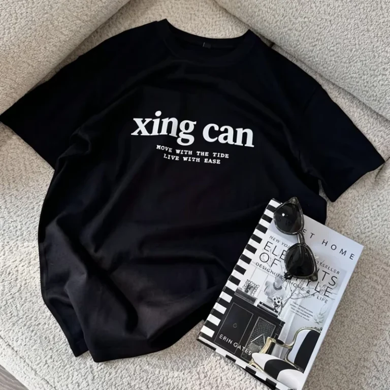 CHINEE-Mens-Custom-100-Cotton-Vintage-Crew-Neck-T-Shirt-Retro-Street-Style-Heavyweight-DTG-Direct-to-Garment-Printing-Solid-Color-4