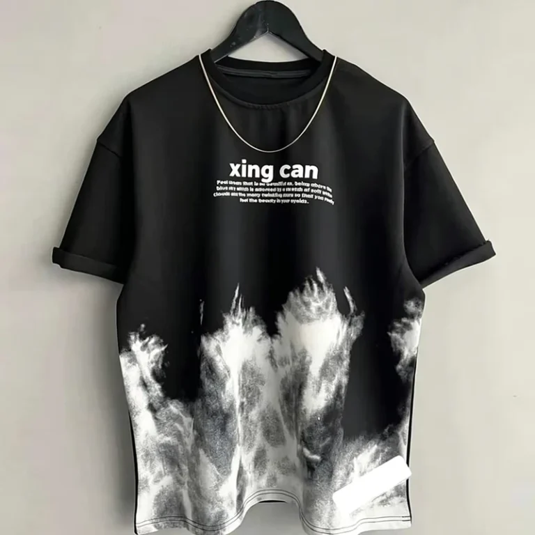 CHINEE-Mens-Custom-100-Cotton-Vintage-Crew-Neck-T-Shirt-Retro-Street-Style-Heavyweight-DTG-Direct-to-Garment-Printing-Solid-Color-6