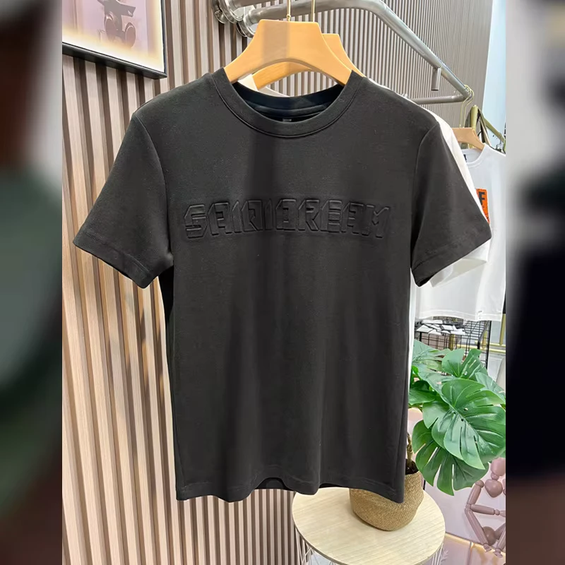 CHINEE-Mens-Embossed-Letter-Crew-Neck-T-Shirt-Short-Sleeve-Cotton-Casual-Streetwear-Tee