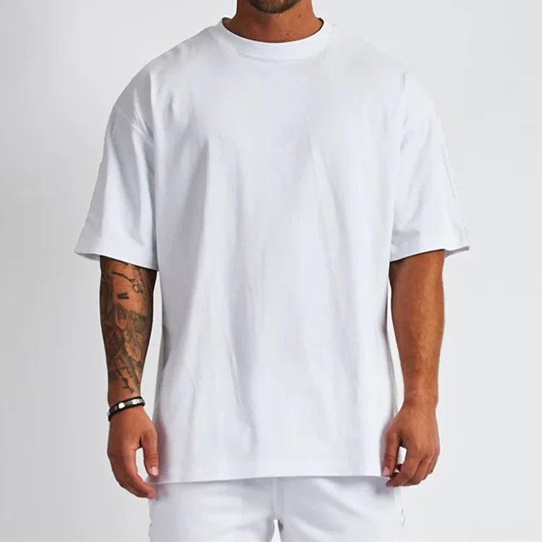 CHINEE-Mens-Fashionable-100-Cotton-Oversize-Tshirt-Custom-Logo-Printed-with-Puff-Technique-for-Fitness-Gym-Sports-Wear