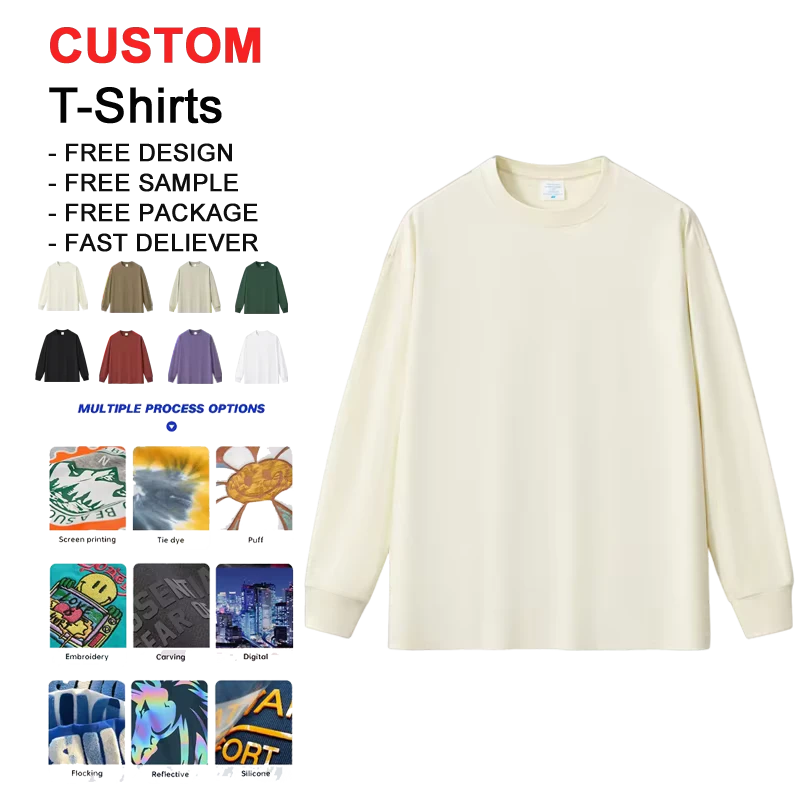 CHINEE-Mens-Long-Sleeve-T-shirt-Casual-Simple-Fashion-Digital-Print-Trend-Diamond-Printed-100-Cotton-Blank-T-shirt
