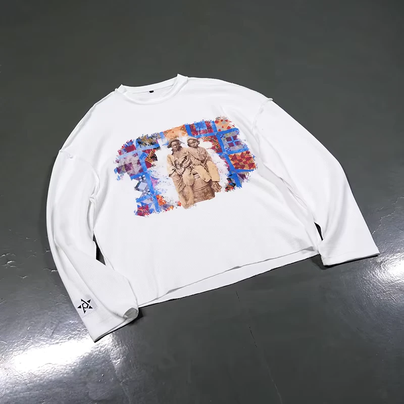 CHINEE-Mens-Long-Sleeve-T-shirts-High-Quality-Custom-logo-Oversized-Waffle-T-shirt-Thermal-Long-Sleeve
