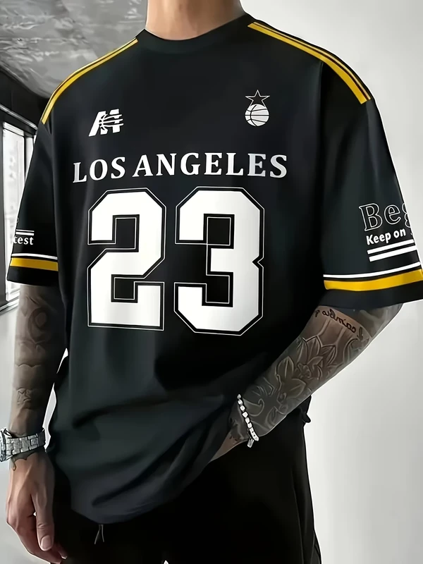 CHINEE-Mens-Los-Angeles-23-Basketball-Jersey-Short-Casual-Print-Digital-Printed-Breathable-Quick-Dry-Crew-Neck-T-Shirt-Street-Style