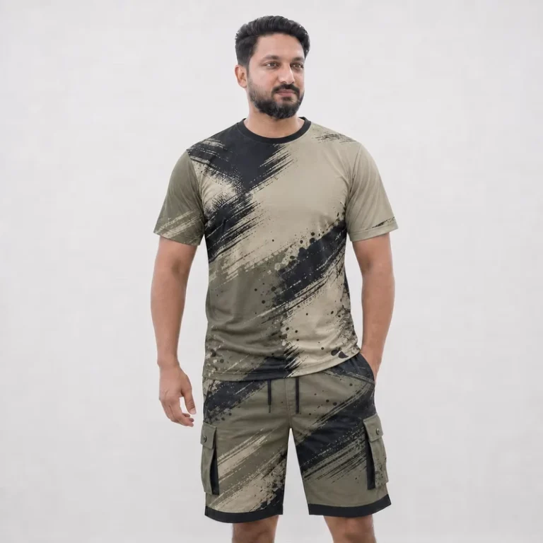CHINEE-Mens-Modern-Casual-Co-Ord-Set-Breathable-Tee-and-Shorts-Summer-Fashion-Clothing-Collection