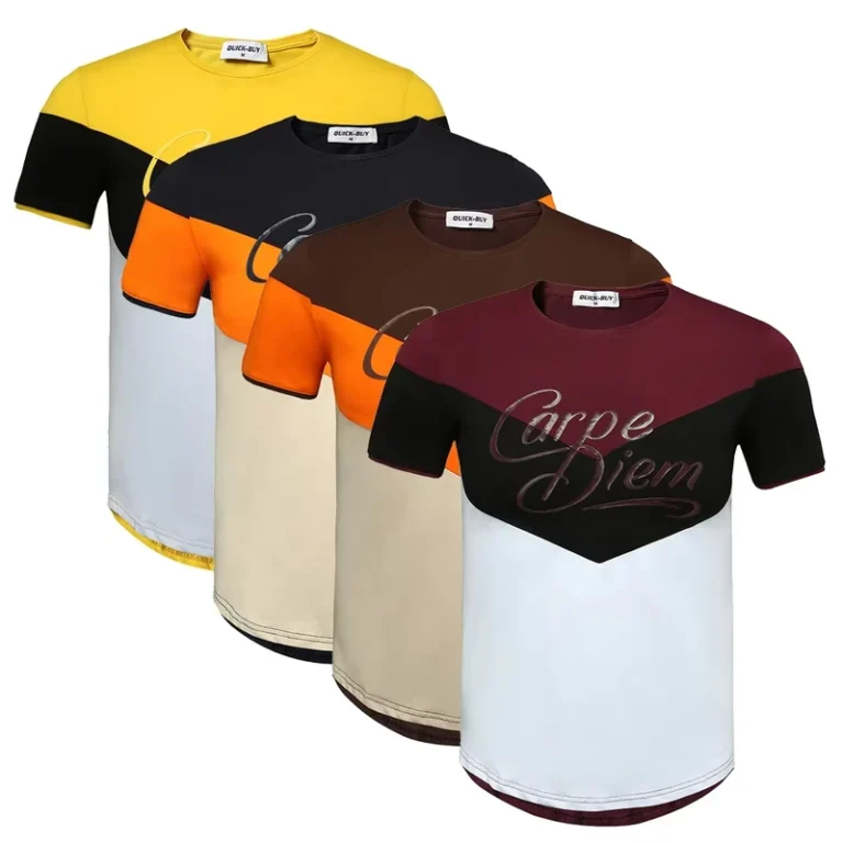 CHINEE-Mens-Printed-T-Shirt-100-Cotton-Designer-Contrast-Custom-Printing-Logo-T-Shirts