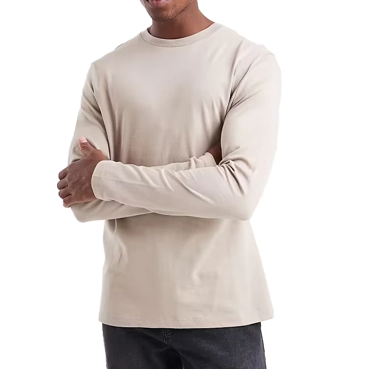 CHINEE-Mens-Regular-Fit-Long-Sleeve-Solid-T-Shirt-100-Cotton-Casual-Gym-Wear-Soft-Touch-Breathable-Eco-Friendly-Anti-Wrinkle