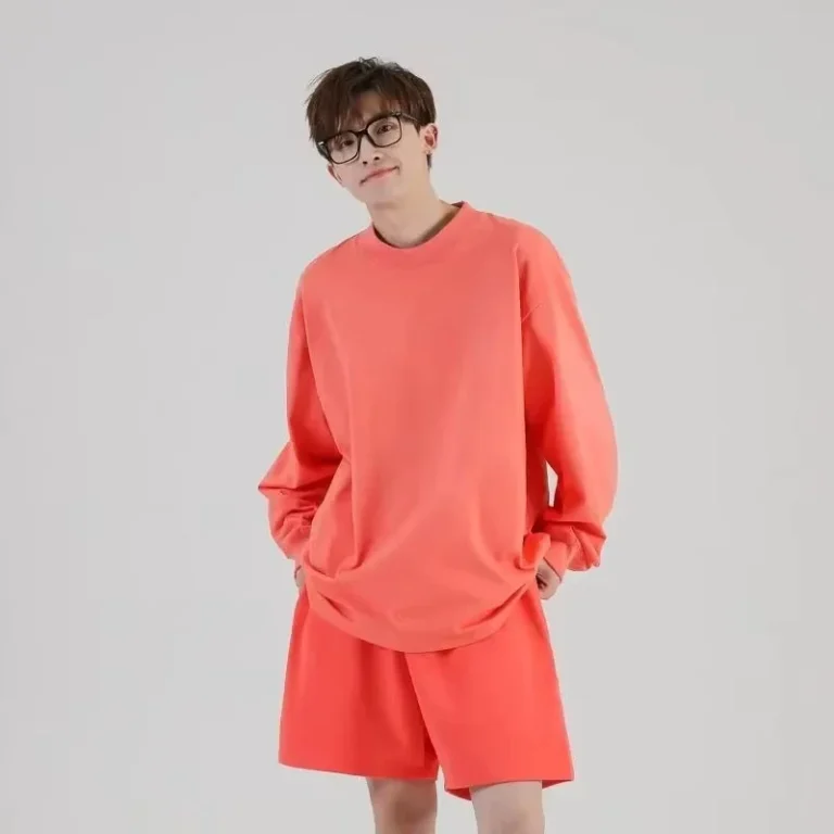 CHINEE-Mens-Round-Neck-Long-Sleeve-T-shirt-100-Cotton-245g-Drop-Shoulder-Blank-T-shirt-Long-Sleeve-Sleeve
