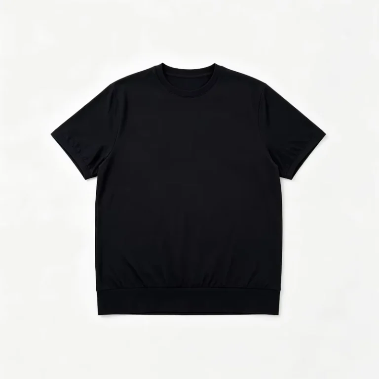 CHINEE-Mens-Solid-Plus-Size-Crew-Neck-Short-Sleeve-T-Shirts-280-Grams-Loose-Fit-Woven-Commuter-Wear-Office-Casual-Custom