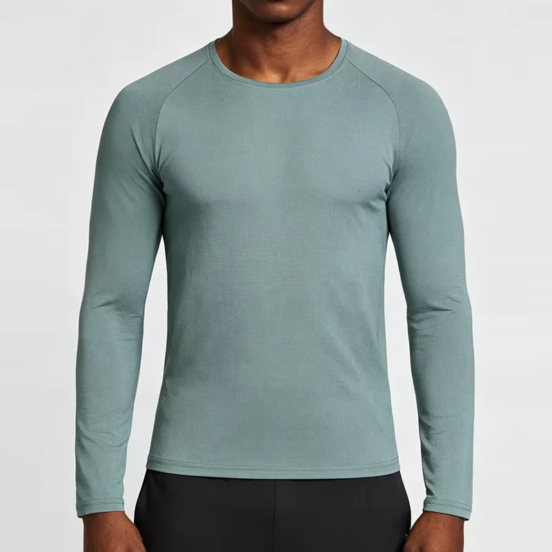 CHINEE-Mens-Solid-Sporty-Quick-Drying-Long-Sleeve-T-Shirt-for-Spring-Summer-Training-Sportswear