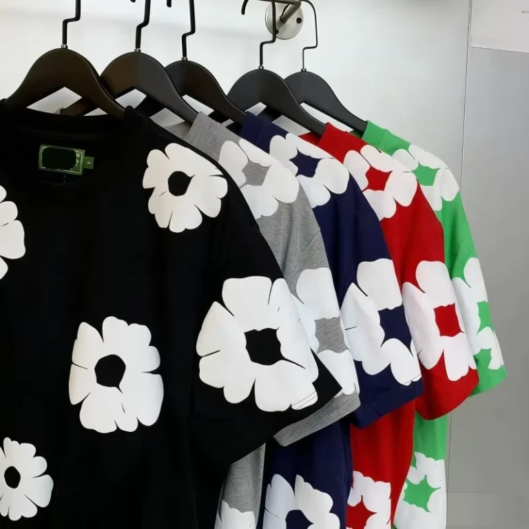 CHINEE-Mens-Streetwear-Tears-Shorts-Wreath-T-Shirts-2-piece-Set-Breathable-Summer-100-Cotton