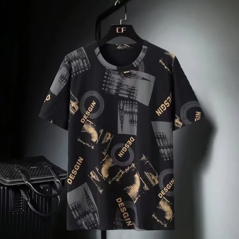 CHINEE-Mens-Summer-Fashion-Cool-Street-Style-Trendy-Versatile-Short-Sleeve-T-Shirt-Knitted-Mens-Printed-T-Shirts-Puff-Print-Tshirt