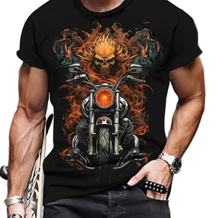 CHINEE-Mens-T-shirt-Crew-Neck-100-Cotton-Printed-Short-Sleeve-Casual-Streetwear-Breathable-Quick-Dry-Eco-Friendly