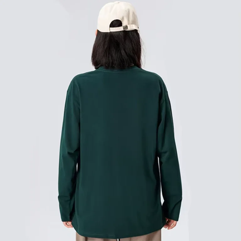 CHINEE-Mens-Unisex-Sport-Long-Sleeve-T-Shirt-Breathable-Quick-Dry-Combed-Cotton-Casual-Solid-Pattern-All-Seasons