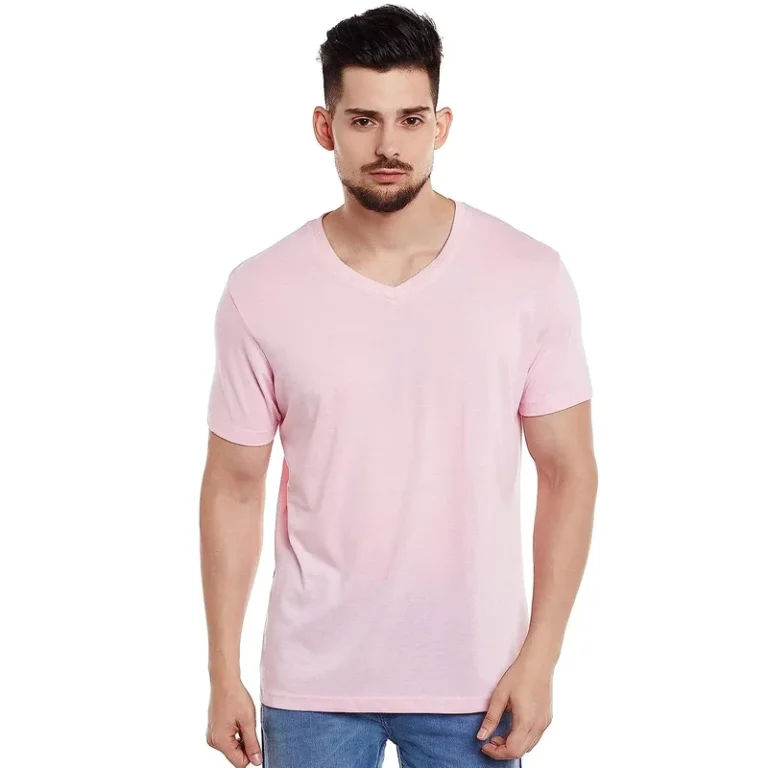 CHINEE-Mens-V-Neck-T-Shirt-Super-Quality-100-Cotton-Customizable-Design-for-Online-Buyers