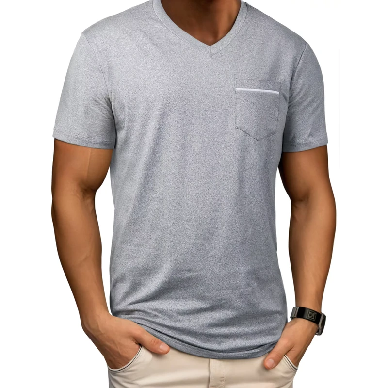 CHINEE-Mens-V-neck-T-Shirts-with-Pocket-in-Stock-Casual-Summer-Fashion-Solid-High-Quality-Blank-for-Sale-T-shirts-for-Men