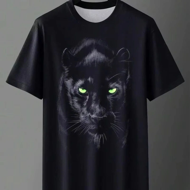CHINEE-Mens-lion-print-crew-neck-T-shirt-short-sleeved-factory-made-customization-available.-f10