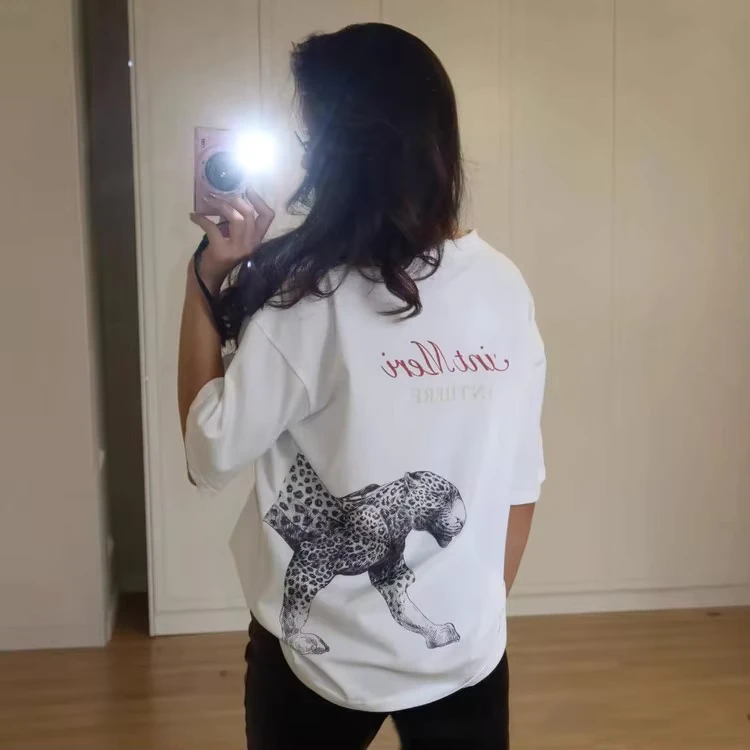 CHINEE-New-100-Cotton-Short-Sleeve-T-Shirt-Street-Cool-Stylish-Unique-Design-Leopard-Print-Loose-Trendy-Fashion-Top-for-Women