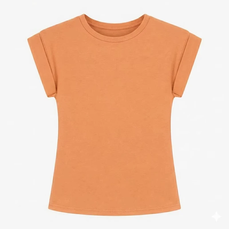 CHINEE-New-Arrival-Customized-High-Quality-Fashion-Casual-Rolled-Cuff-Design-Cuff-100-Cotton-Short-Sleeve-Women-T-Shirt