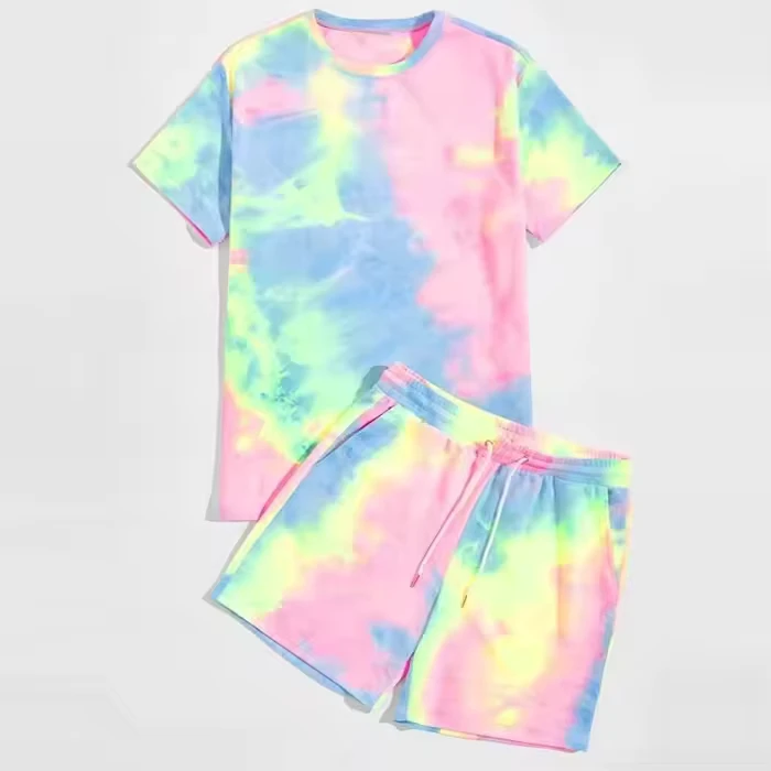CHINEE-New-Arrival-High-Quality-ARTIST-INDUSTRY-Men-Casual-Summer-Terry-T-Shirt-Shorts-Sets-100-Cotton-Breathable-Fashion-Printed-Made
