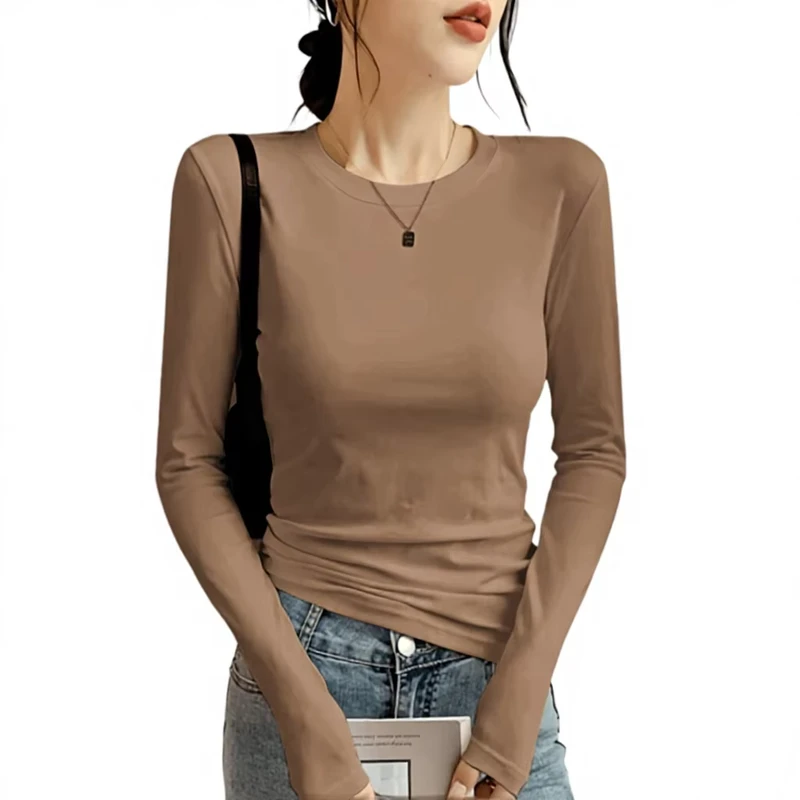CHINEE-New-Casual-Solid-Womens-Spring-Autumn-Fashion-Inner-Long-sleeved-Slim-fit-Base-Shirt-T-shirt