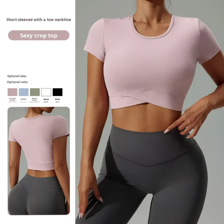 CHINEE-New-Lightweight-Plus-Size-Yoga-Wear-T-Shirt-Women-Summer-Sexy-Fashion-Crop-Top-Neck-Fitness-Short-Sleeve-High-Elastic-Breathable