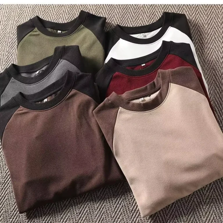 CHINEE-New-Mens-Casual-Thermal-Long-Sleeve-T-Shirt-Winter-Base-Layer-Anti-Pilling-Feature-Color-Block-Design-Plus-Size