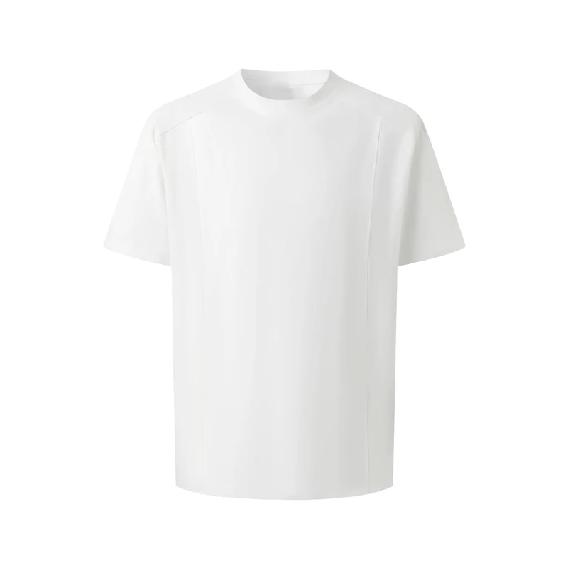 CHINEE-New-Mens-Crew-Neck-Structured-T-Shirt-100-Cotton-Moisture-Wicking-Quick-Dry-Fabric-Blank-Fashion-Minimalist-Loose-Fit-Casual