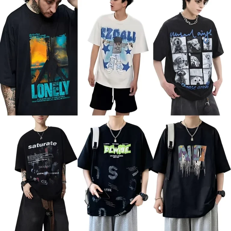 CHINEE-New-Mens-Round-Neck-Regular-Fit-Plus-Size-Printed-Pattern-Short-Sleeved-T-shirt-Comfortable-Fashionable-Streetwear