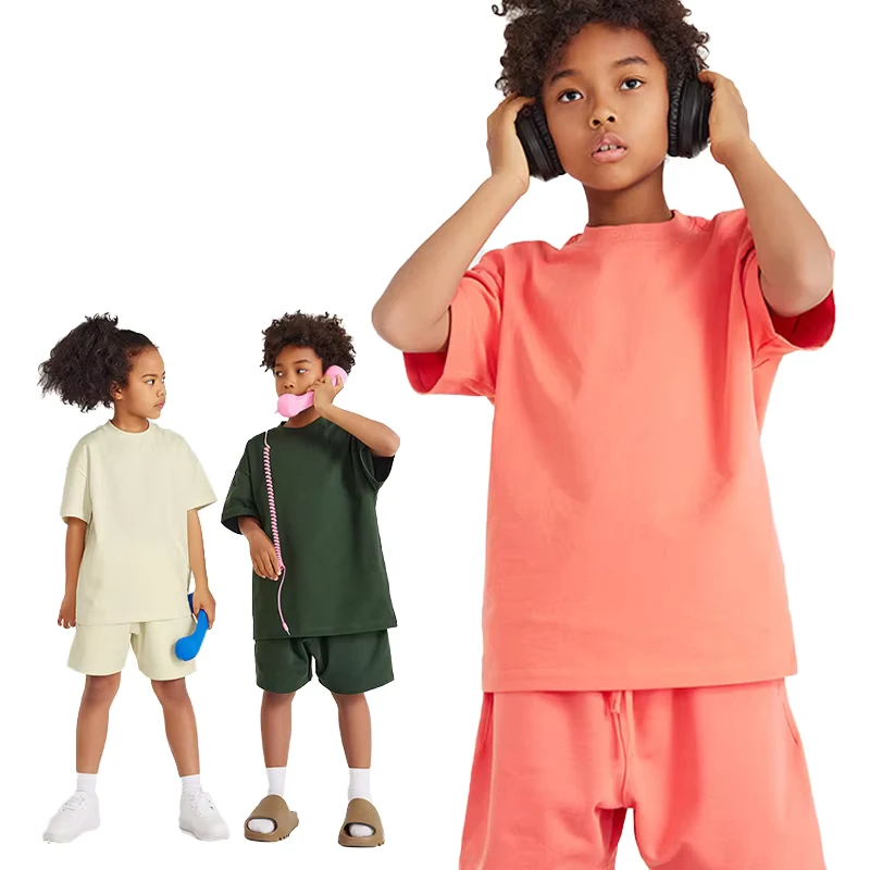 CHINEE-New-Style-Childrens-100-Cotton-Oversized-Short-Sleeve-Printed-Customized-Logo-Blank-T-Shirt-Fashionable
