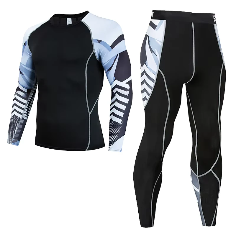 CHINEE-New-Style-Sporty-Breathable-Compression-Tights-and-Long-sleeved-Sports-T-shirts-Set-for-Men-Autumn-Skinny-Fit