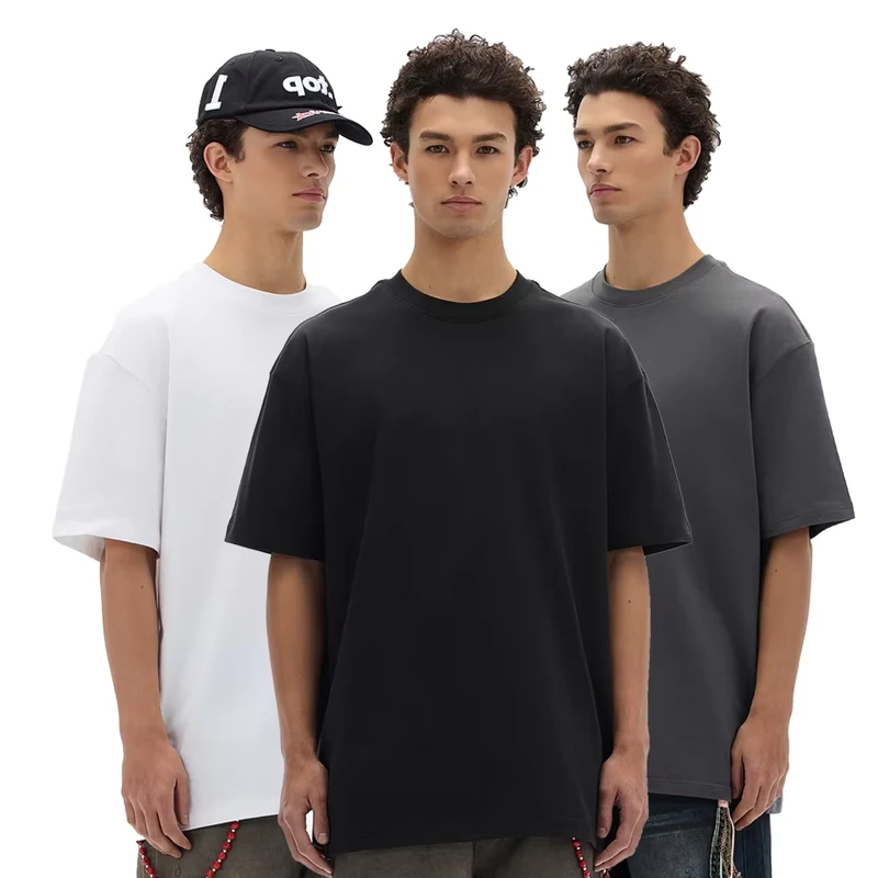 CHINEE-New-Super-Size-260gsm-Heavy-Cotton-T-Shirt-Comfortable-Soft-Stylish-Printed-T-Shirt-Hot-Sales-Knitted-Fabric