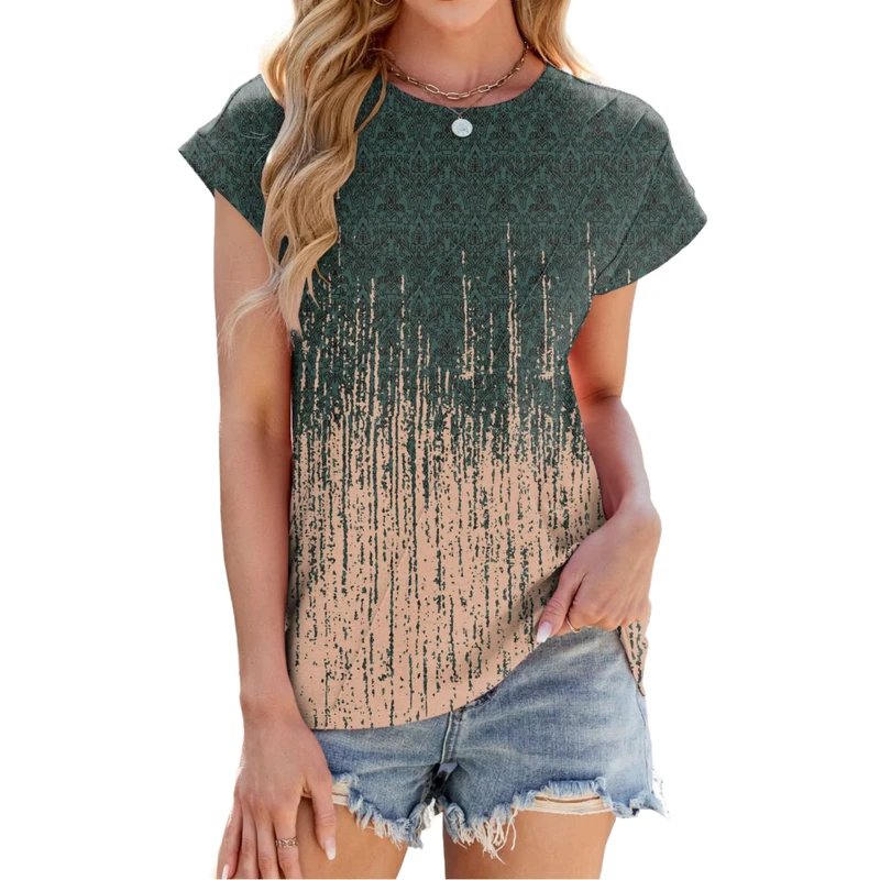 CHINEE-New-Womens-Summer-Casual-Short-Sleeved-Solid-Knitted-100-Cotton-Quick-Dry-Breathable-Eco-Friendly-Anti-Pilling-O-Neck-T-Shirt