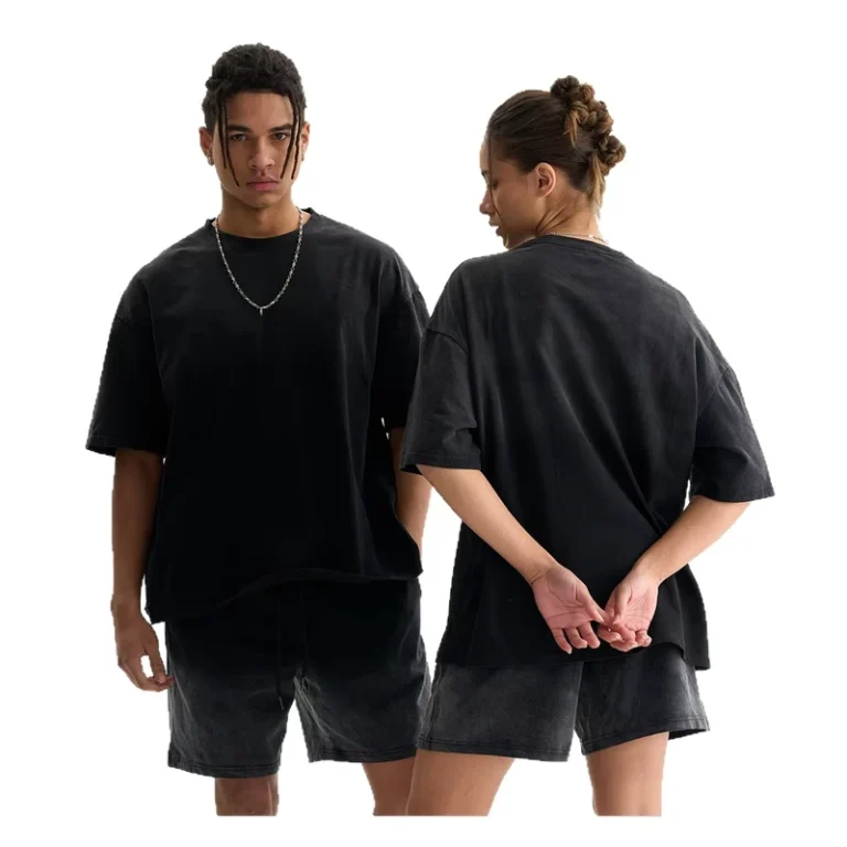 CHINEE-ODM-Mens-Eco-Friendly-100-Bamboo-Fiber-Loose-Short-sleeved-Suit-T-shirt-Shorts-Summer-2-piece-Set-Rhinestone-Street-Style