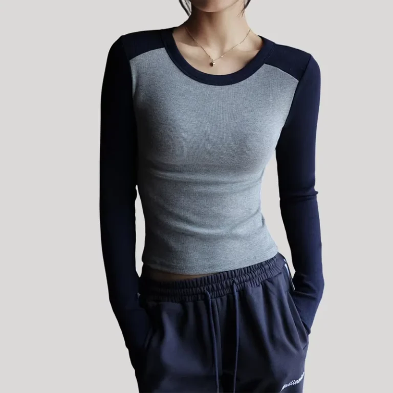 CHINEE-ODM-Womens-High-Quality-Color-Block-Raglan-Sleeve-Long-Sleeve-T-Shirt-Slim-Fit-Crew-Neck-Base-Layer-Top
