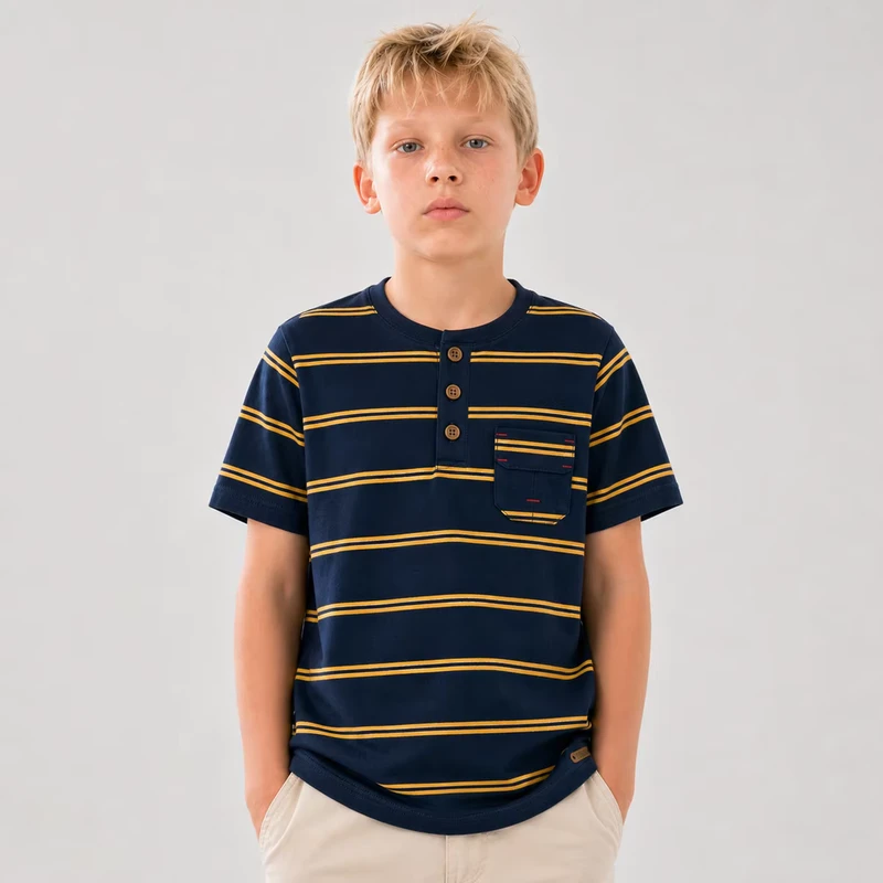 CHINEE-OEM-Children-Striped-Pocket-T-Shirt-Boys-100-Cotton-Casual-Tee-Short-Sleeve-Kids-Crew-Neck-Custom-Logo-Summer